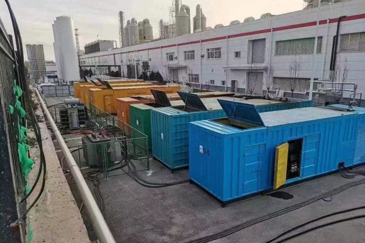 南关发电机租赁施工现场